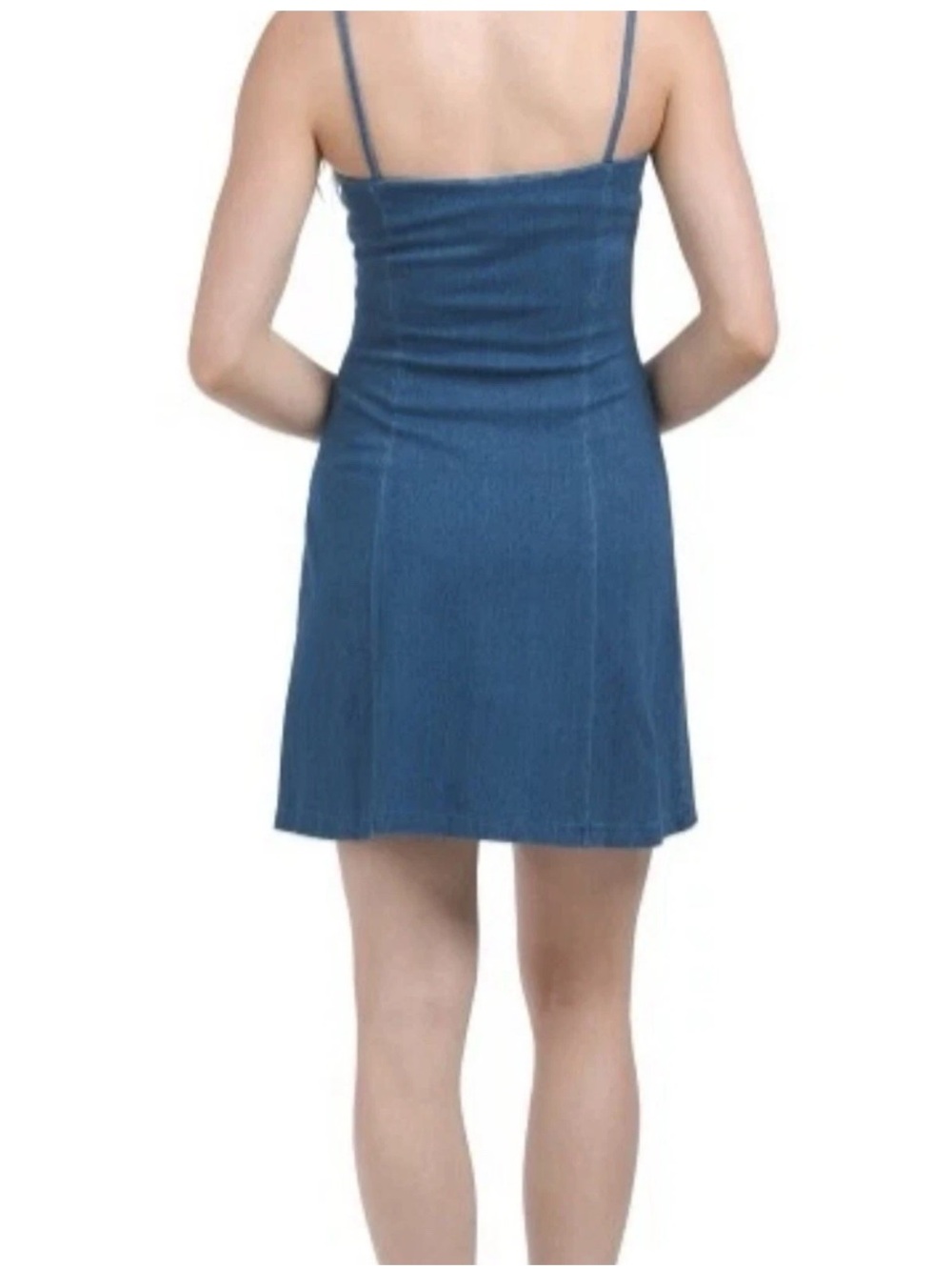 Susana Monaco Blue Midi Dress Sz S NWT - Picture 3 of 6